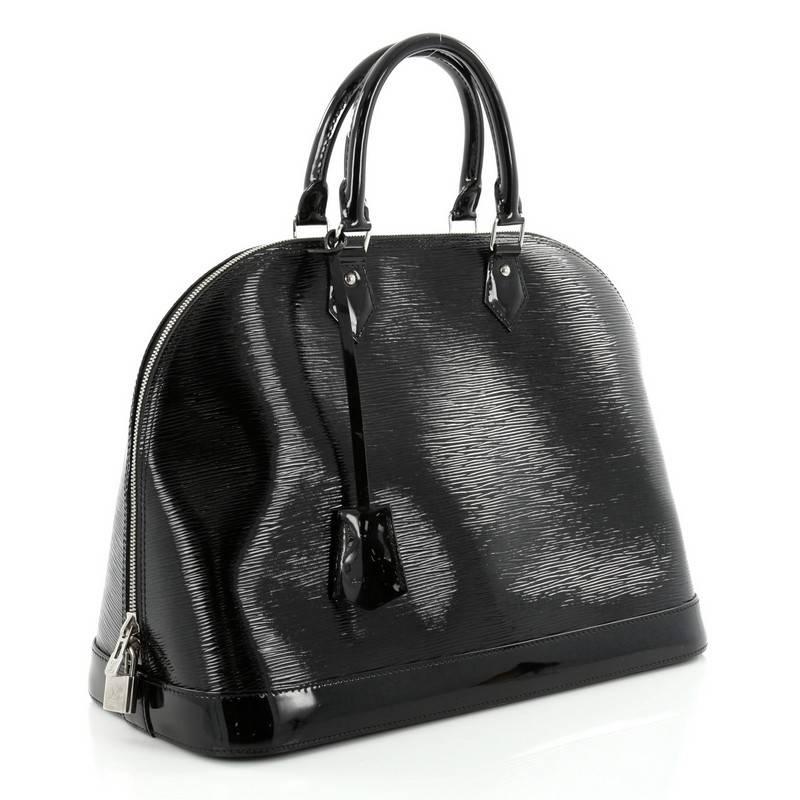 Black Louis Vuitton Alma Handbag Electric Epi Leather GM