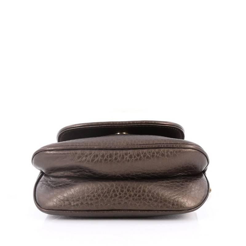 Brown Gucci 1973 Crossbody Bag Leather Small