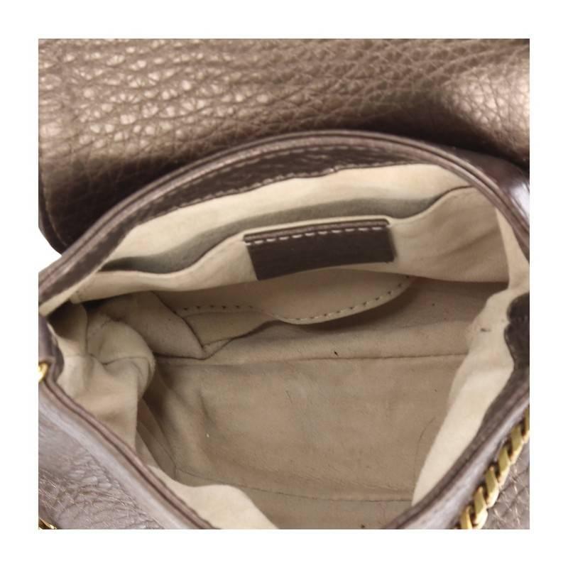 Gucci 1973 Crossbody Bag Leather Small In Good Condition In NY, NY