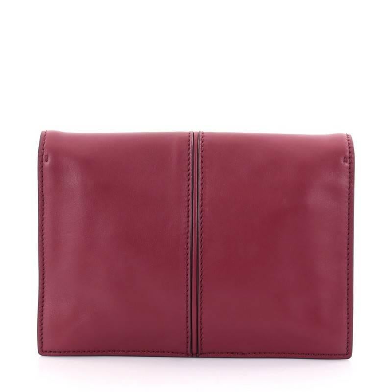 Valentino My Own Code Clutch Leather In Good Condition In NY, NY