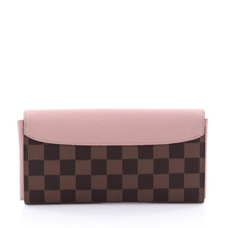 Louis Vuitton Normandy Wallet Damier and Calf Leather In Good Condition In NY, NY