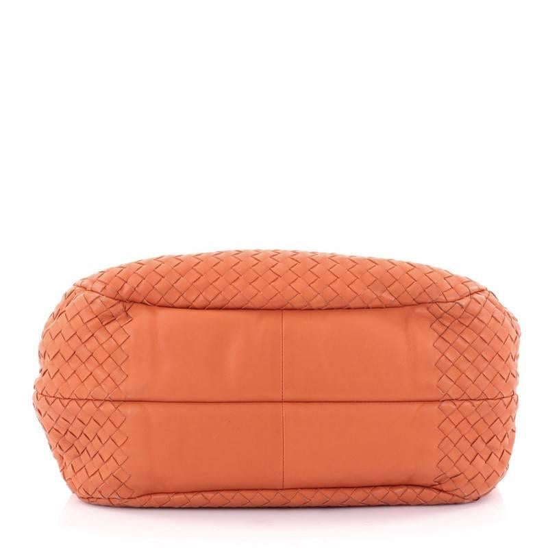 Orange Bottega Veneta Campana Hobo Intrecciato Nappa Small