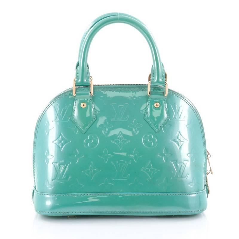 Louis Vuitton Alma Handbag Monogram Vernis BB  In Good Condition In NY, NY