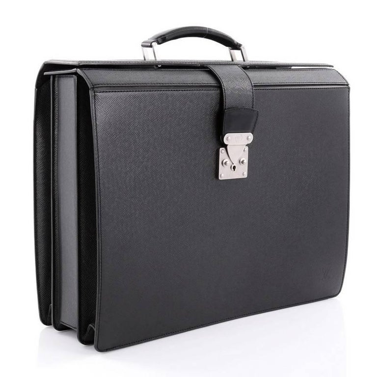 Louis Vuitton Pilot Briefcase Taiga Leather at 1stdibs