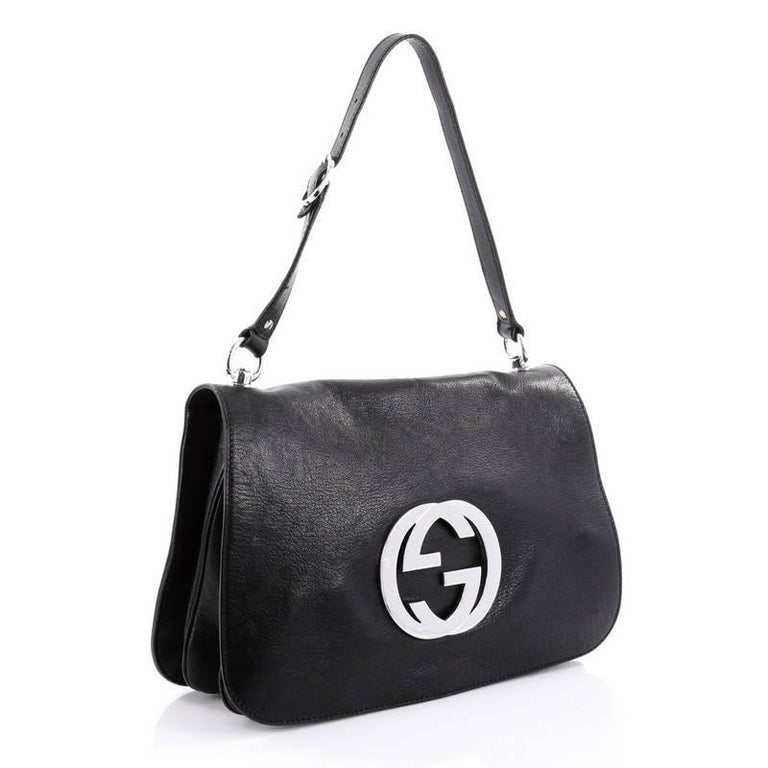 Gucci Blondie Medium Leather Tote Bag in Black - Gucci