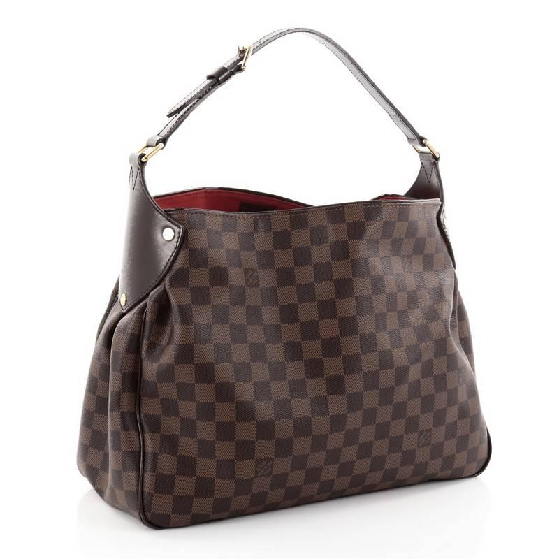Black Louis Vuitton Reggia Handbag Damier