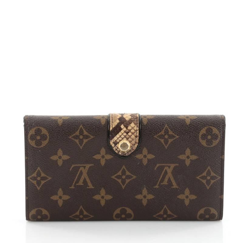 Louis Vuitton Monogramissime Wallet Monogram Canvas and Exotics In Good Condition In NY, NY