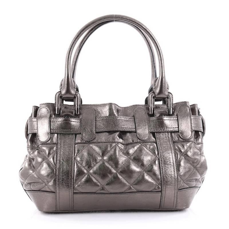 Burberry Beaton Bag Quilted Leather Baby In Good Condition In NY, NY