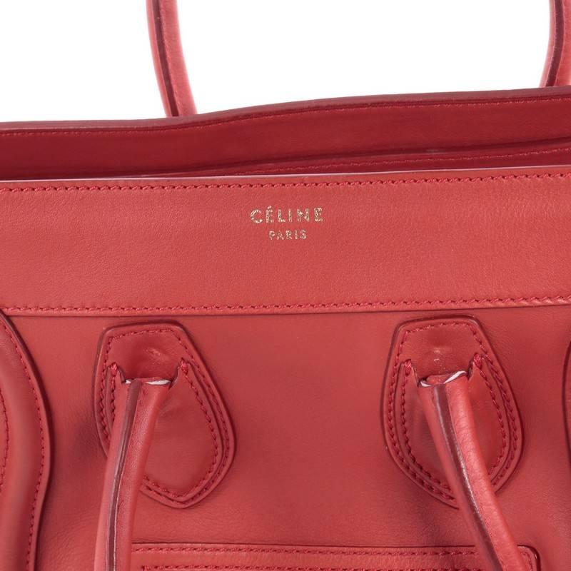 Celine Luggage Handbag Smooth Leather Micro 1