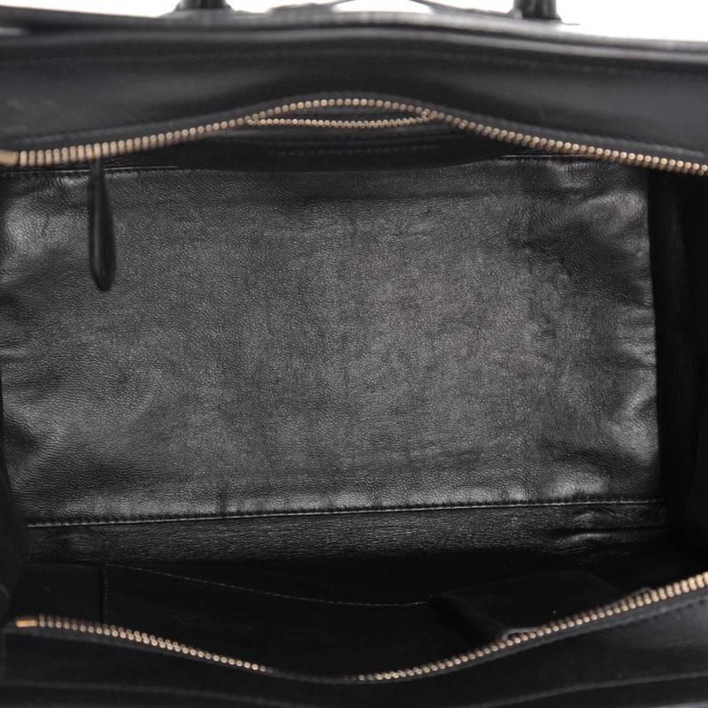 Celine Luggage Handbag Canvas and Leather Mini 4