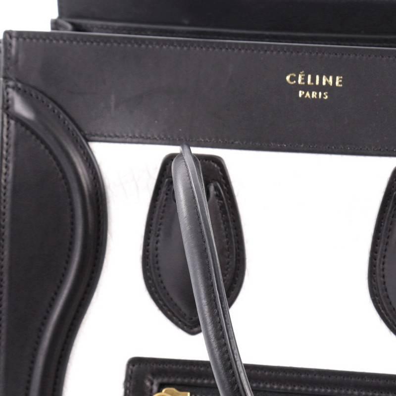 Celine Bicolor Luggage Handbag Leather Micro 1