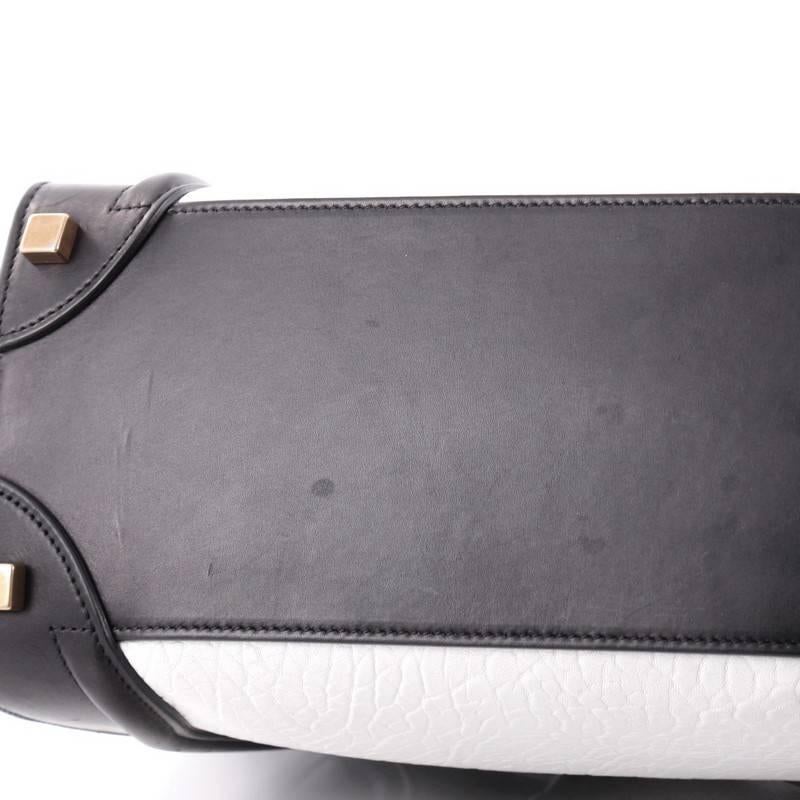 Celine Bicolor Luggage Handbag Leather Micro 2