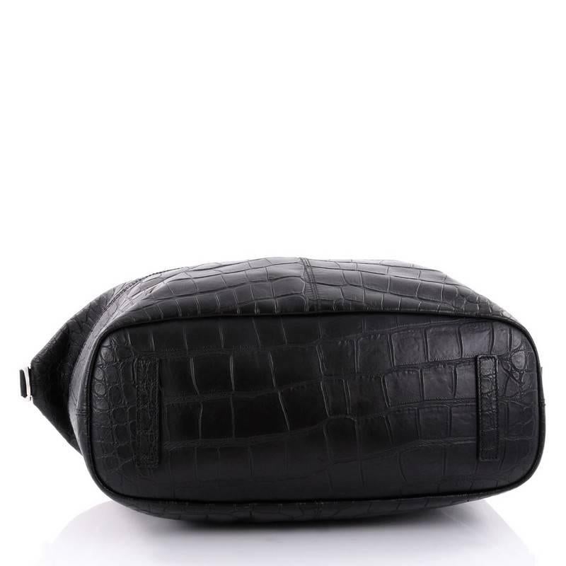 Women's Givenchy Nightingale Satchel Crocodile Embossed Leather XL