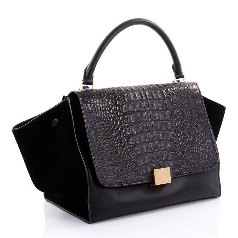 croc leather celine bag
