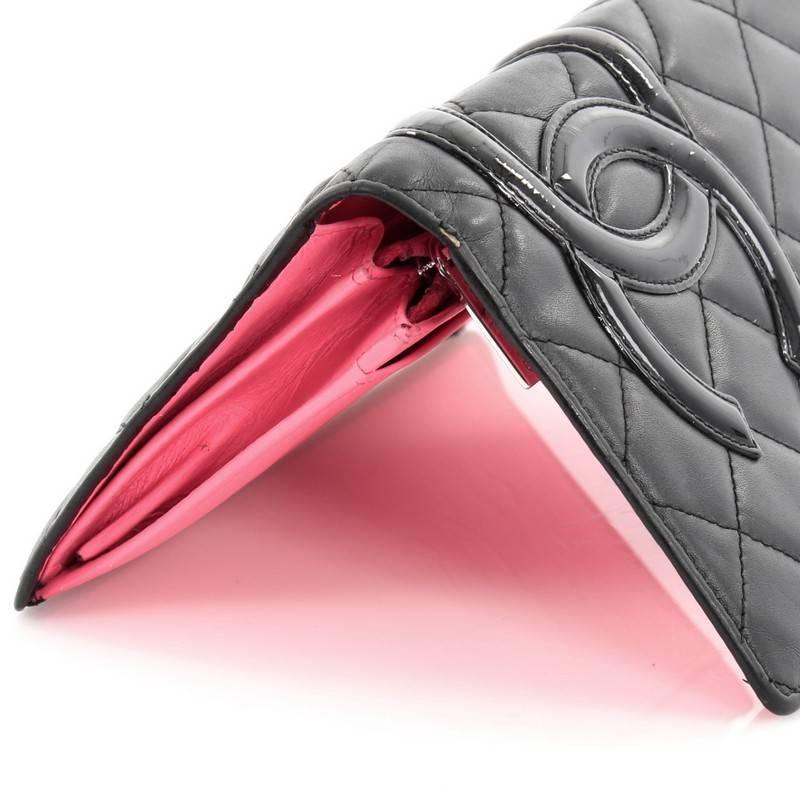 Chanel Cambon Wallet Quilted Lambskin Long is a chic and luxuriou 2