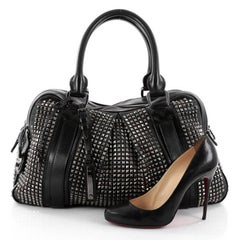 Borsa Burberry Knight in pelle con borchie