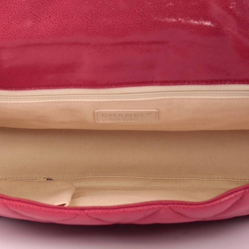Women's or Men's Chanel Nature Flap Bag Quilted Glazed Caviar Large
