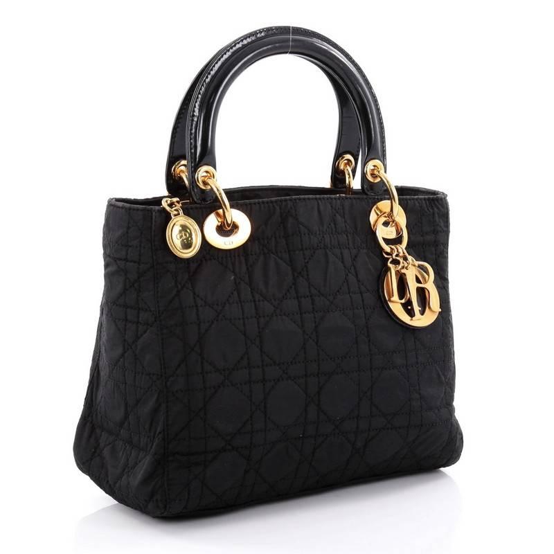 lady dior nylon cannage bag