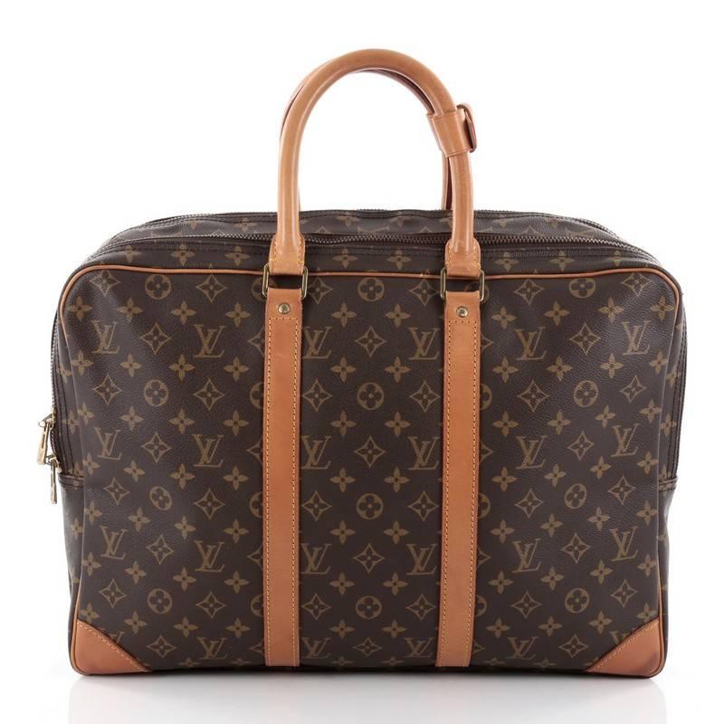 Louis Vuitton Porte-Documents Voyage Soft Compartment Briefcase Monogram Canvas In Good Condition In NY, NY