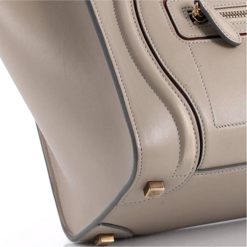 Celine Luggage Handbag Smooth Leather Micro 1