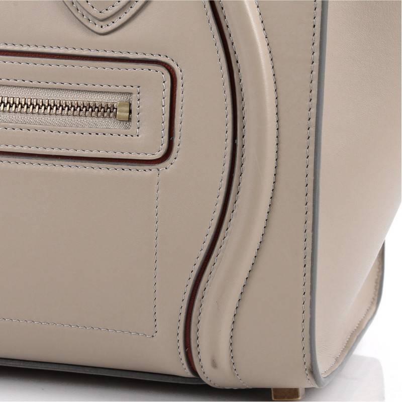 Celine Luggage Handbag Smooth Leather Micro 2