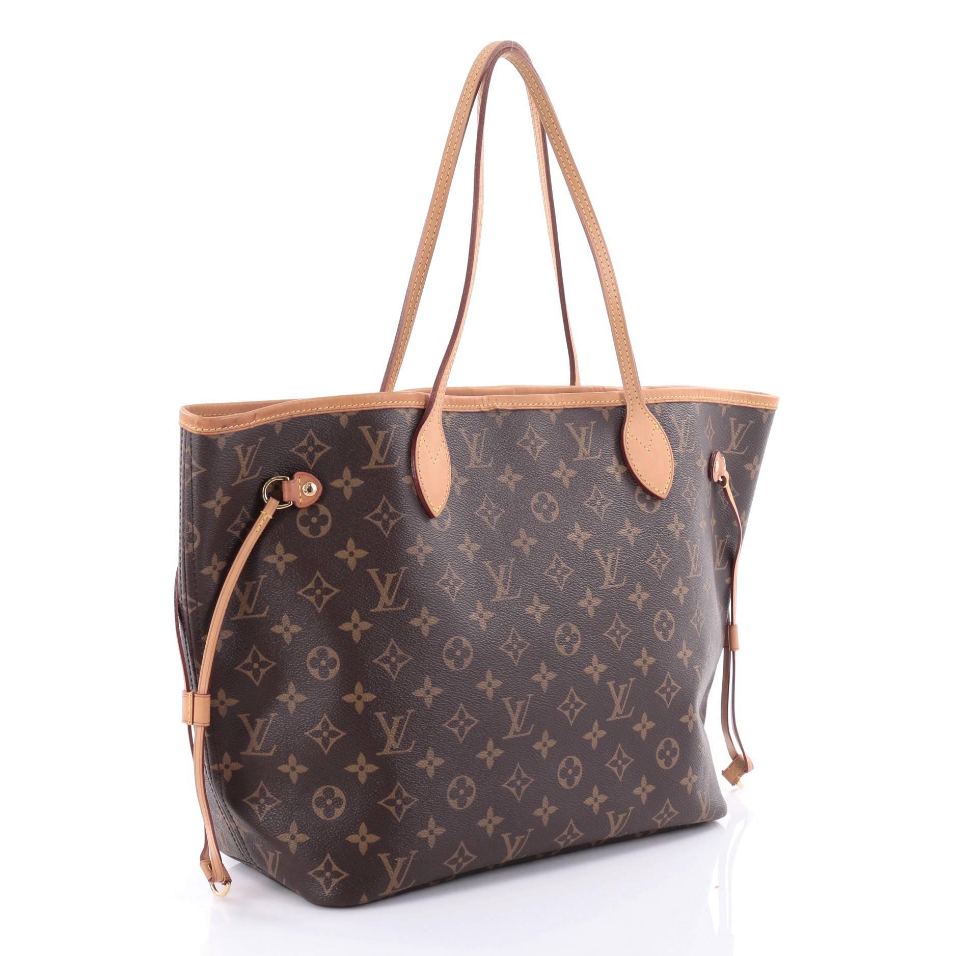 Black Louis Vuitton Neverfull Tote Monogram Canvas MM