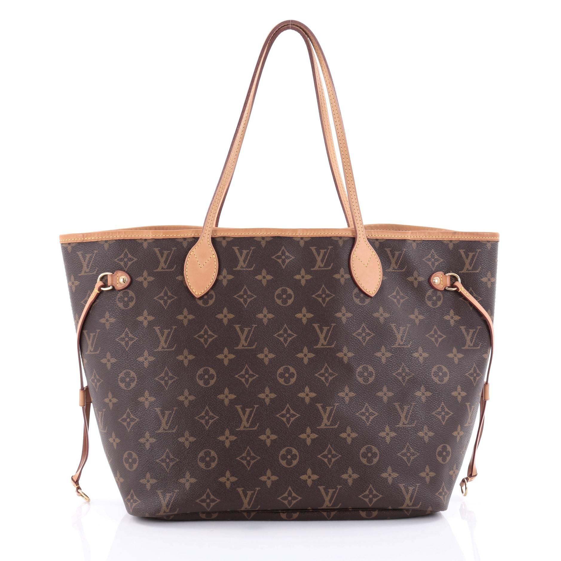 Louis Vuitton Neverfull Tote Monogram Canvas MM In Good Condition In NY, NY