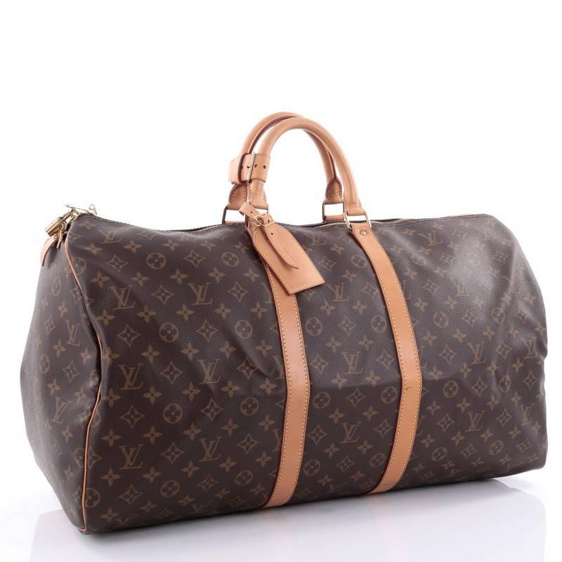 Black Louis Vuitton Keepall Bag Monogram Canvas 55 i