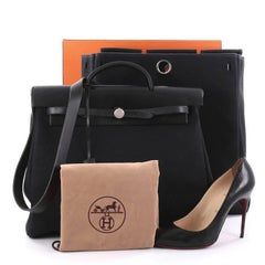 Hermes Herbag Toile and Leather GM