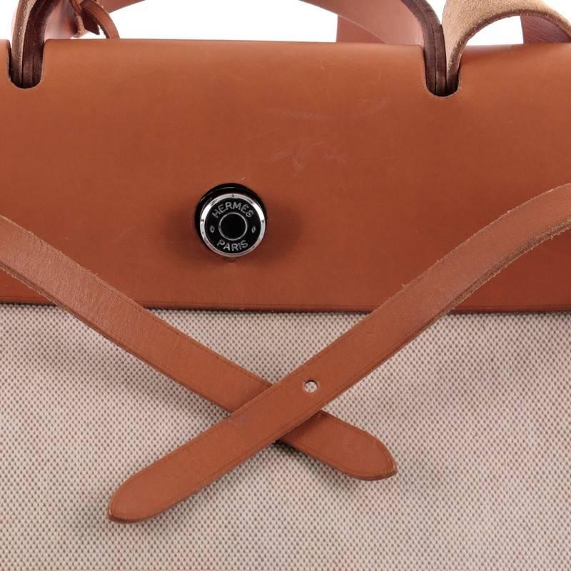 Hermes Herbag Toile and Leather GM  3
