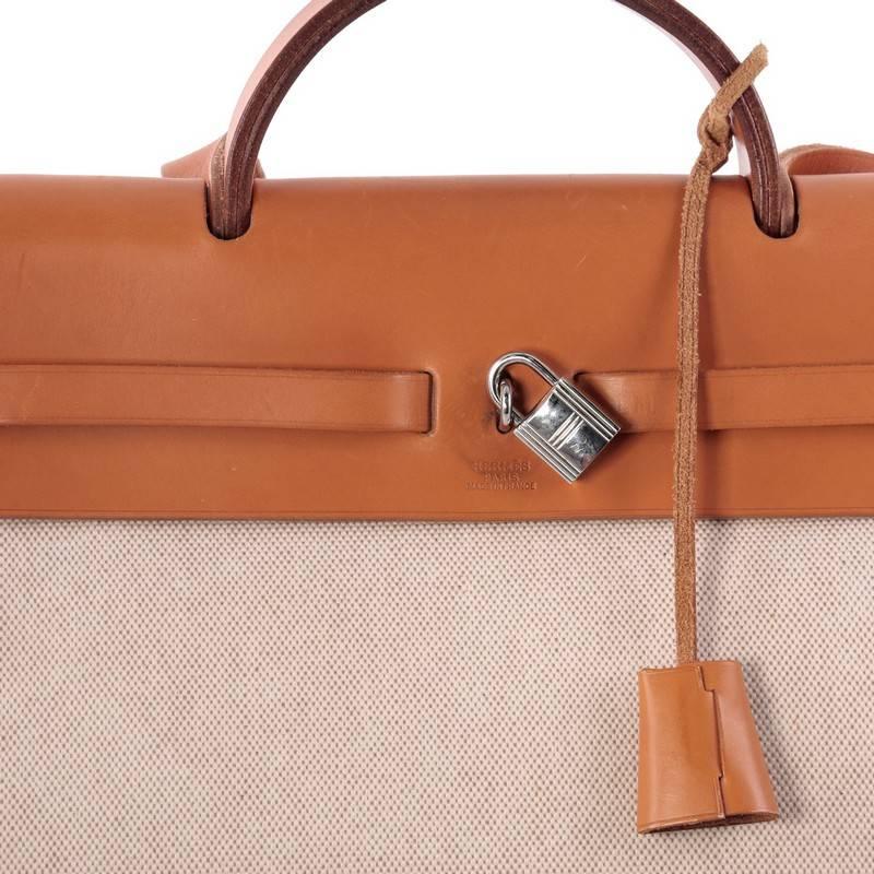 Hermes Herbag Toile and Leather GM  4
