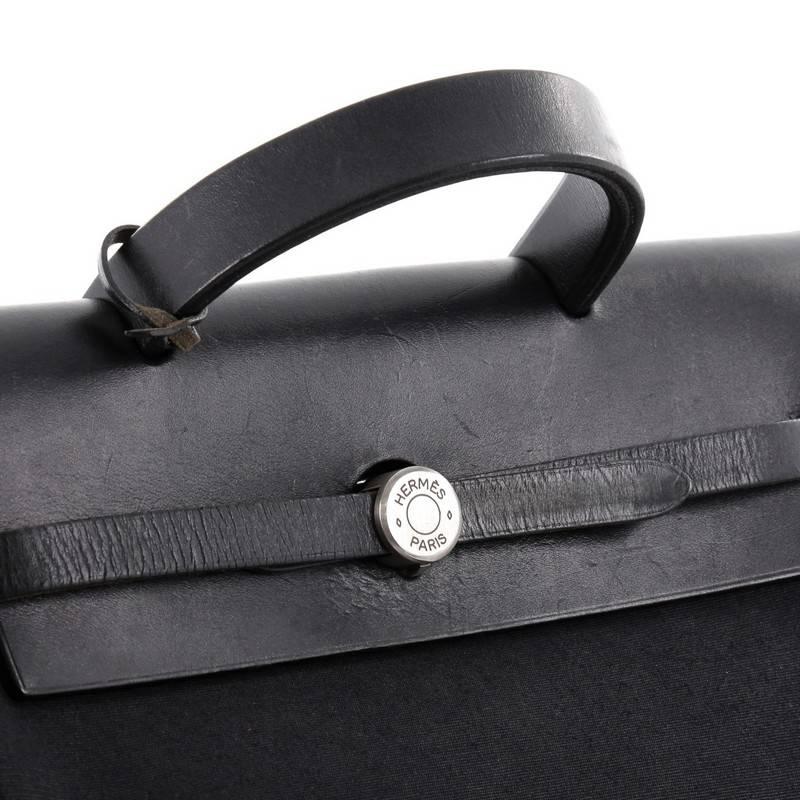 Hermes Toile and Leather PM Herbag handbag 1