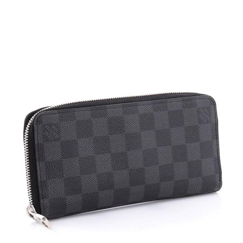 Black Louis Vuitton Zippy Wallet Damier Graphite Vertical