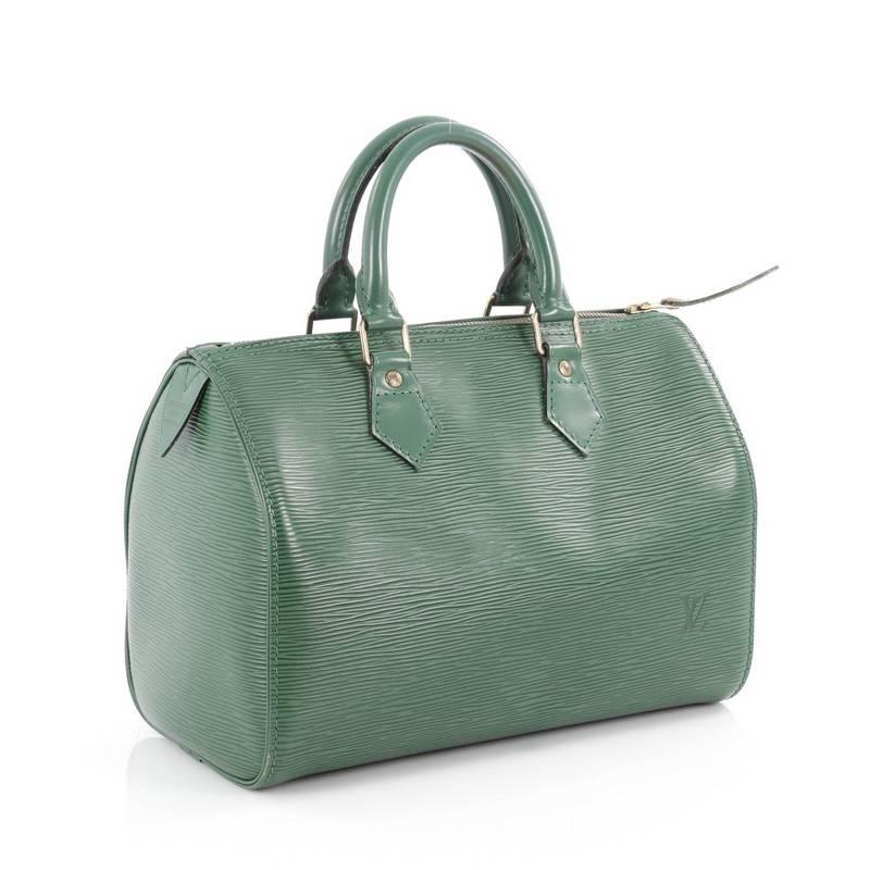 Gray Louis Vuitton Speedy Handbag Epi Leather 25