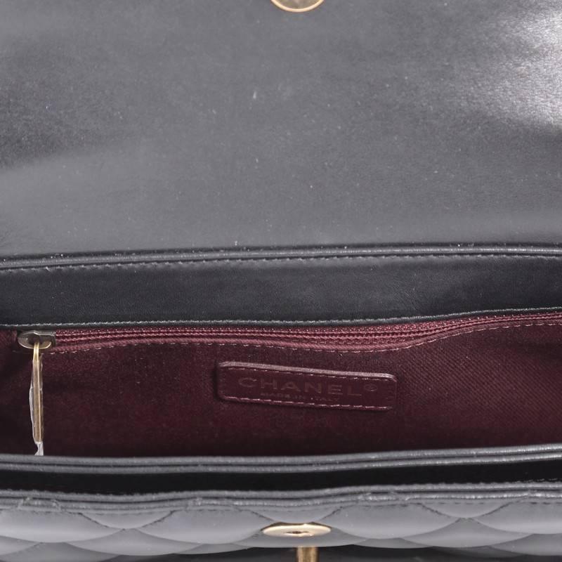 Black Chanel Perfect Edge Flap Bag Quilted Calfskin Small