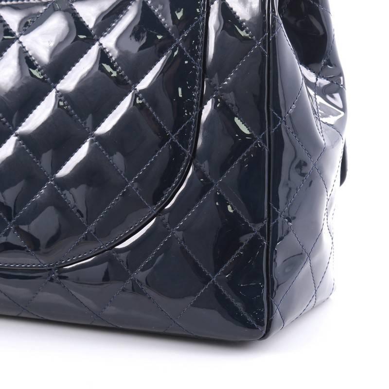  Chanel Classic Single Flap Bag Quilted Patent Maxi 2