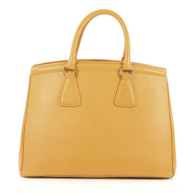 Prada Parabole Handbag Saffiano Leather Medium In Good Condition In NY, NY