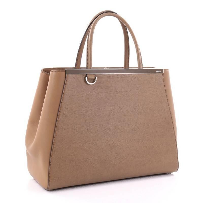 Brown Fendi 2Jours Handbag Leather Medium