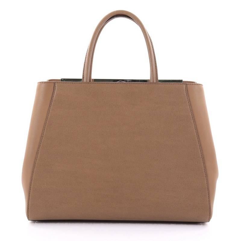 Fendi 2Jours Handbag Leather Medium In Good Condition In NY, NY