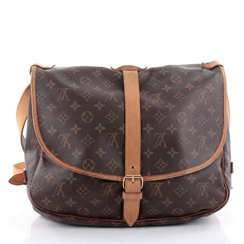 Louis Vuitton Saumur Handbag Monogram Canvas GM In Fair Condition In NY, NY