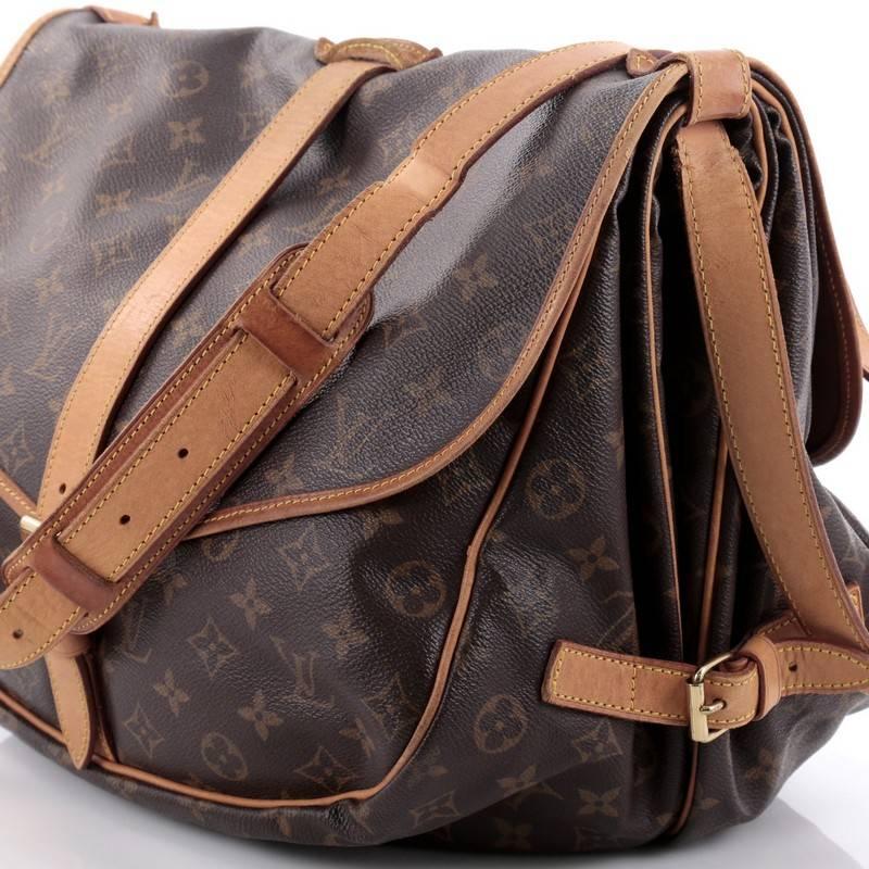 Louis Vuitton Saumur Handbag Monogram Canvas GM 1