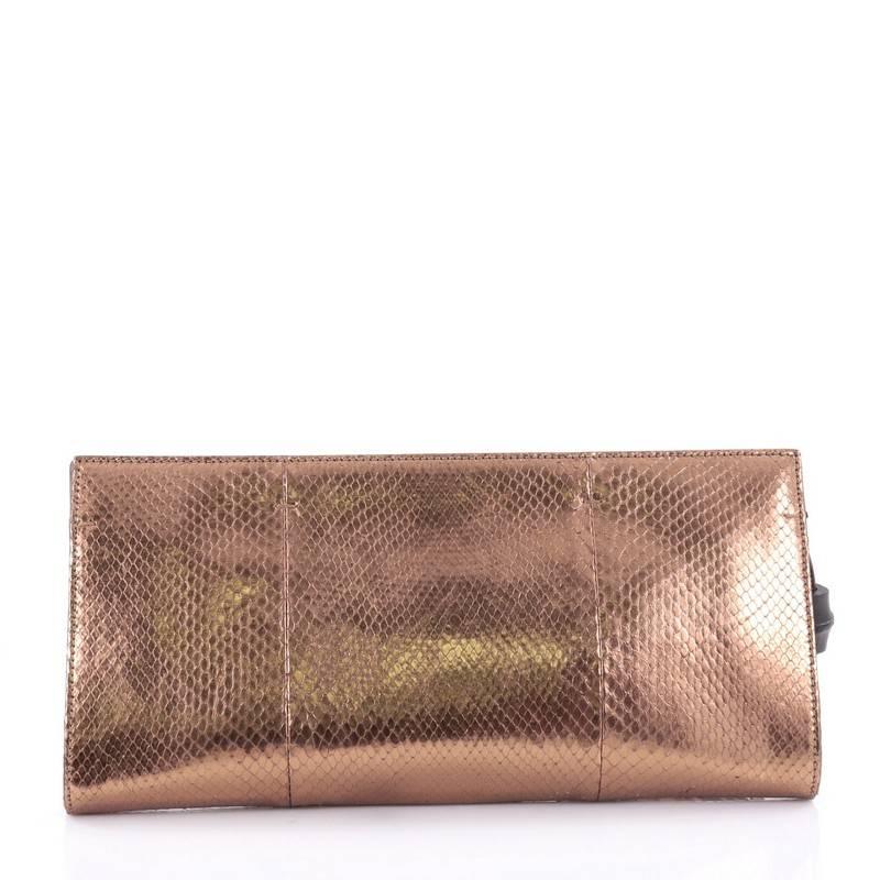 Gucci Nouveau Clutch with Tassels Python Large In Good Condition In NY, NY