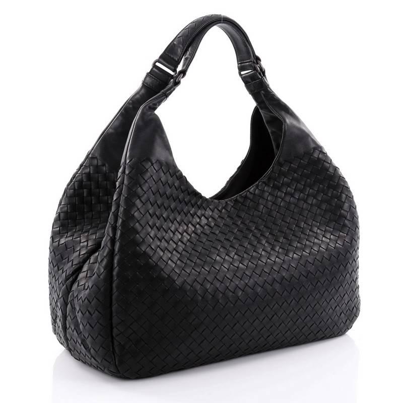 Bottega Veneta Campana Hobo Intrecciato Nappa Large In Good Condition In NY, NY