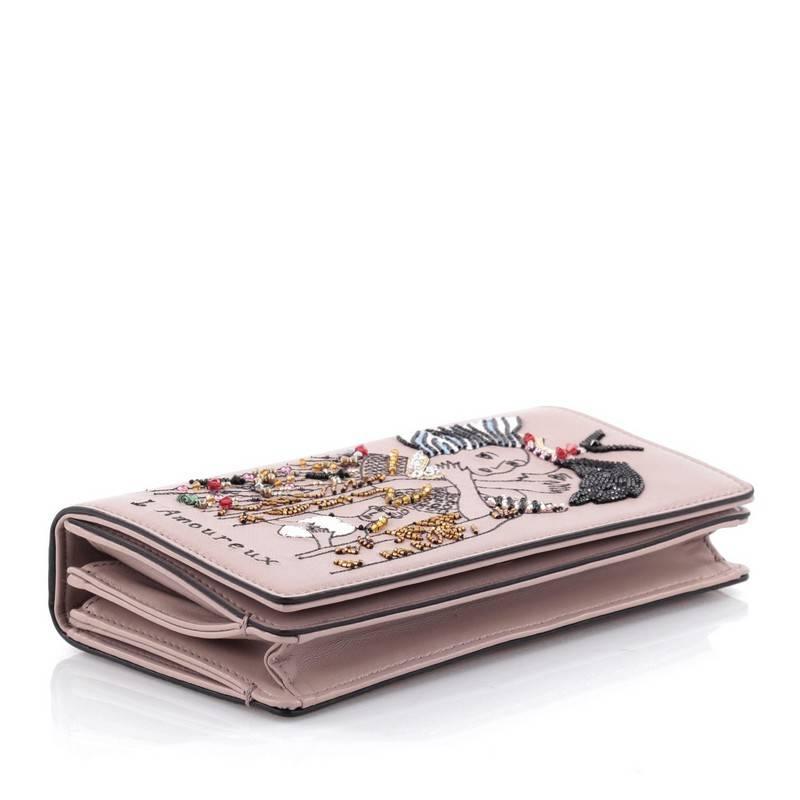 Christian Dior Tarot Pouch Embroidered Leather 1