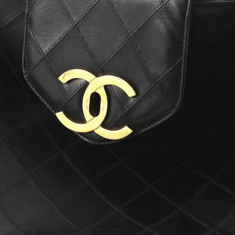 Chanel Vintage Supermodel Weekender Bag Quilted Leather Large  2