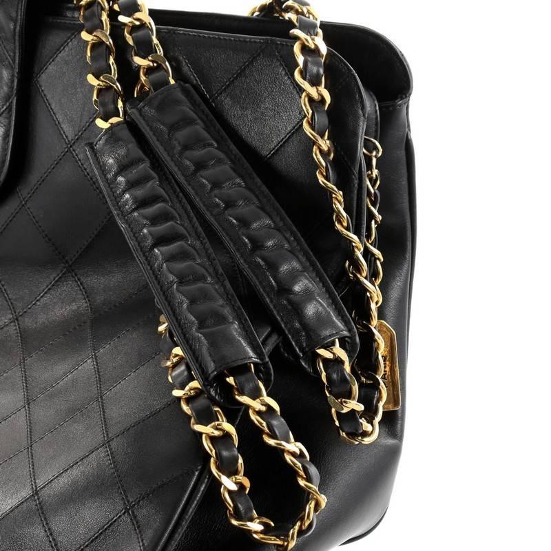Chanel Vintage Supermodel Weekender Bag Quilted Leather Large  3