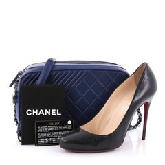 Chanel Coco Boy Camera Bag Quilted Leather Large