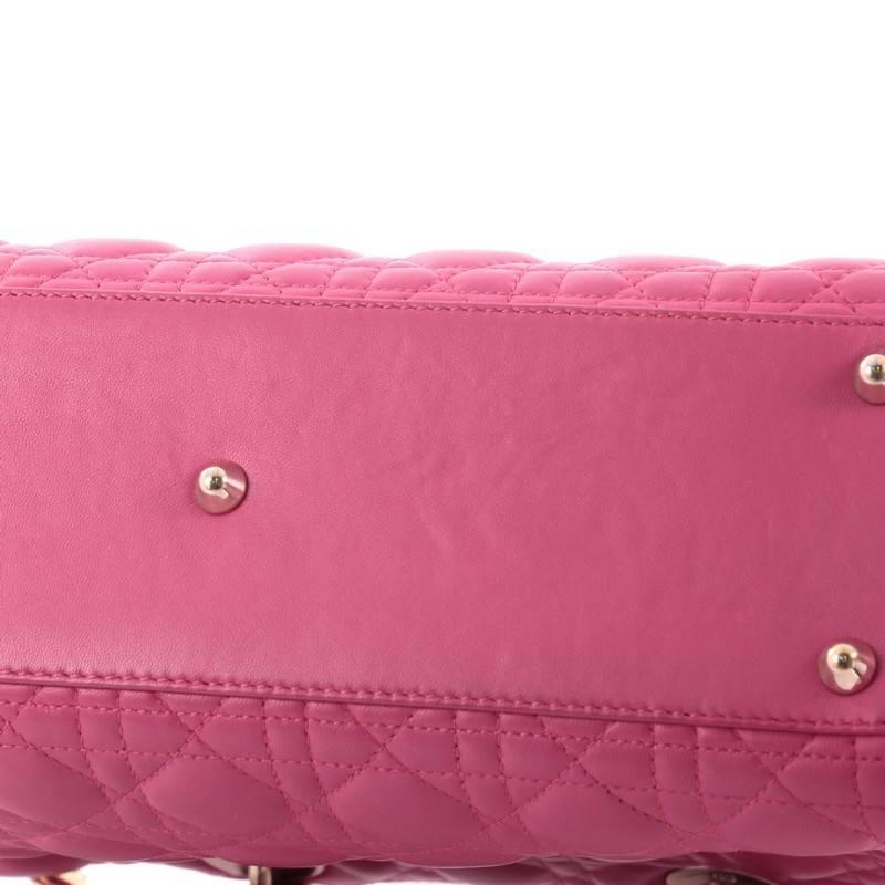 Christian Dior Lady Dior Handbag Cannage Quilt Lambskin Large 3