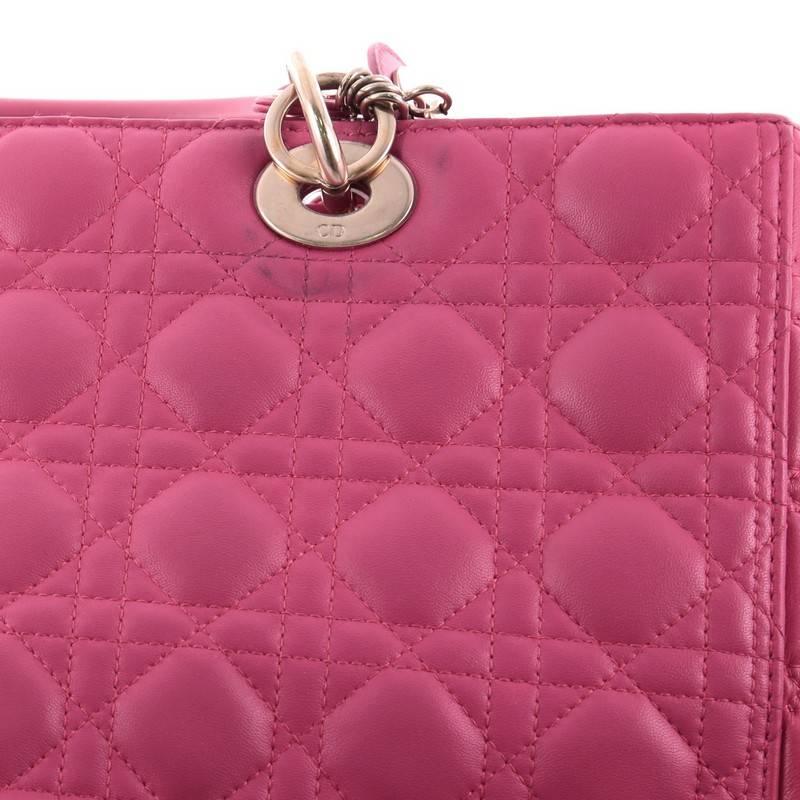 Christian Dior Lady Dior Handbag Cannage Quilt Lambskin Large 2