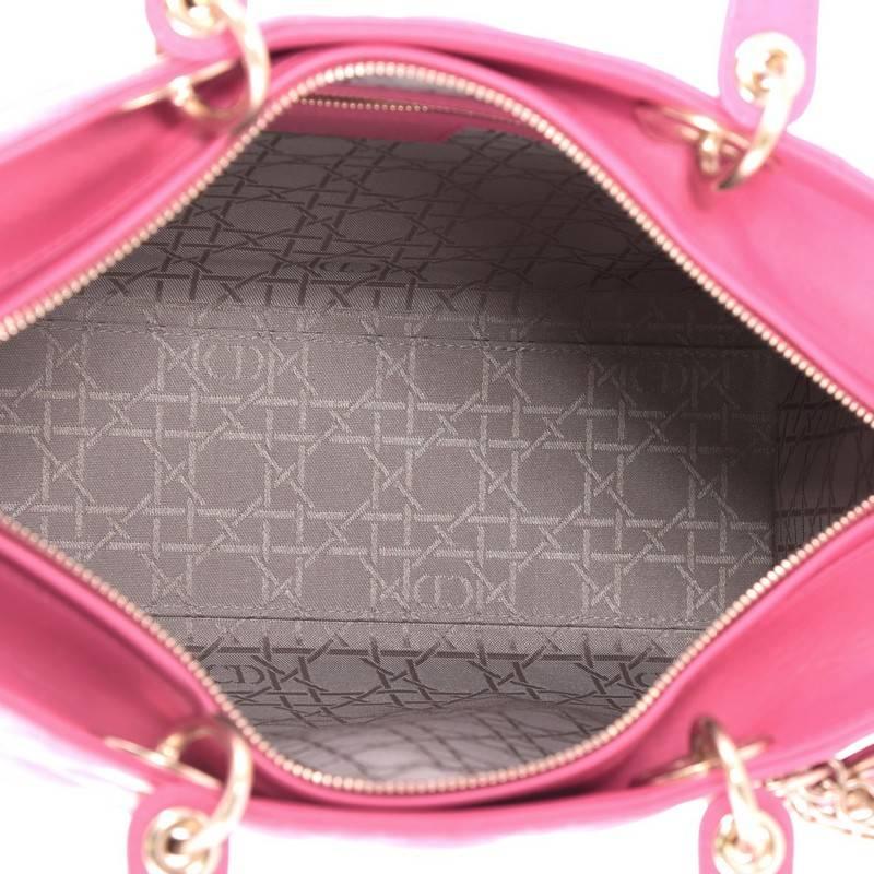 Christian Dior Lady Dior Handbag Cannage Quilt Lambskin Large 4